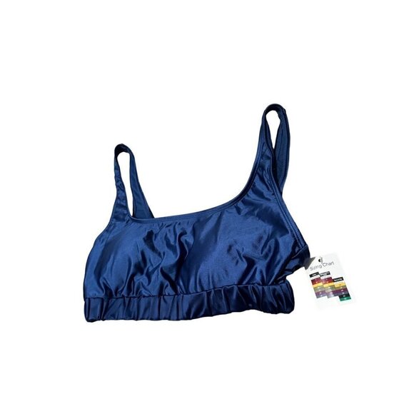 NWT No Boundaries Bikini Top Blue L (11-13) - Picture 1 of 3